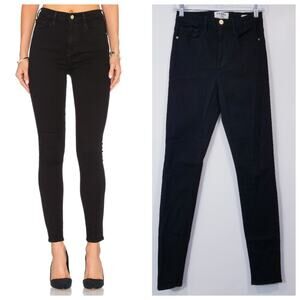 FRAME Jeans Radlock Ali High Rise Skinny Black Denim